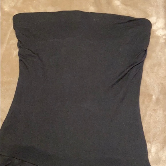 Black Strapless Jane Norman Wide Leg Jumpsuit - Picture 3 of 5